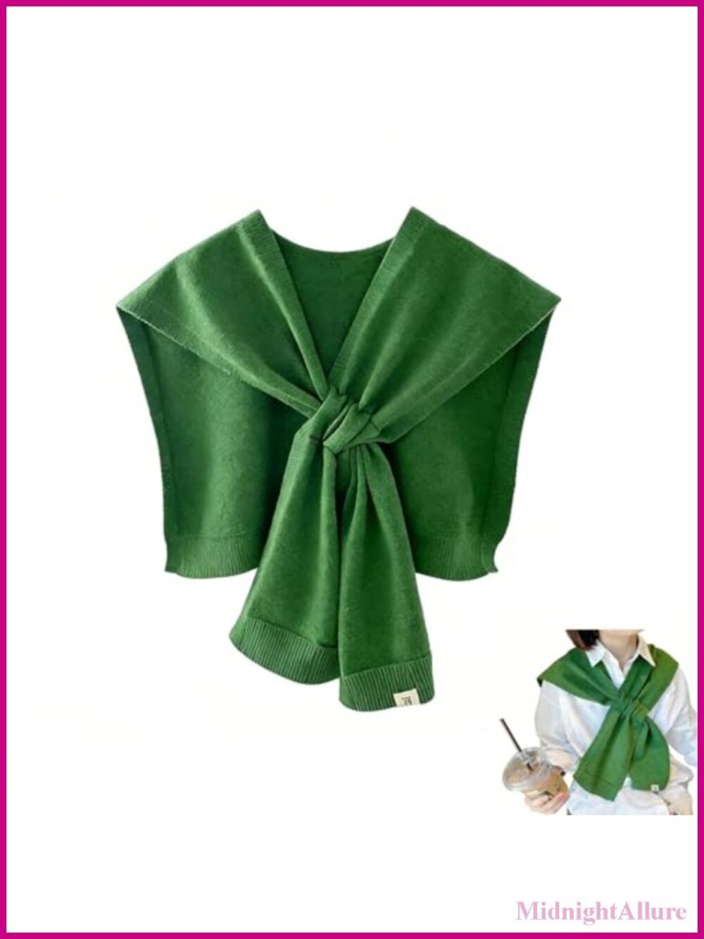 Knitted Shawl Sweater Wrap Travel Casual Scarf Cape Shoulder Tops for Women